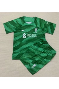 Fotbalové Dres Liverpool Brankářské Dětské Domácí Oblečení 2022-23 Krátký Rukáv (+ trenýrky)